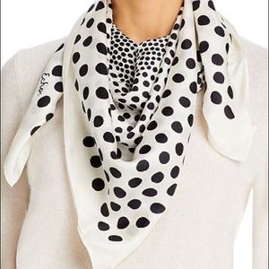 NWT ECHO DESIGN Circling Dots Print 100% Silk Scarf